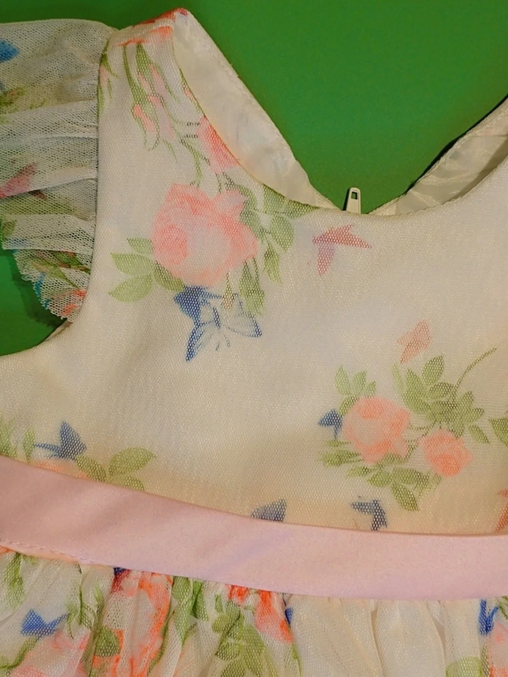 Rare Editions Pink Floral Tulle Dress for Girls